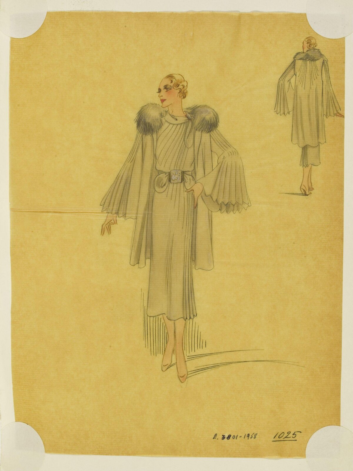 Vintage Women's Fashion Sketch