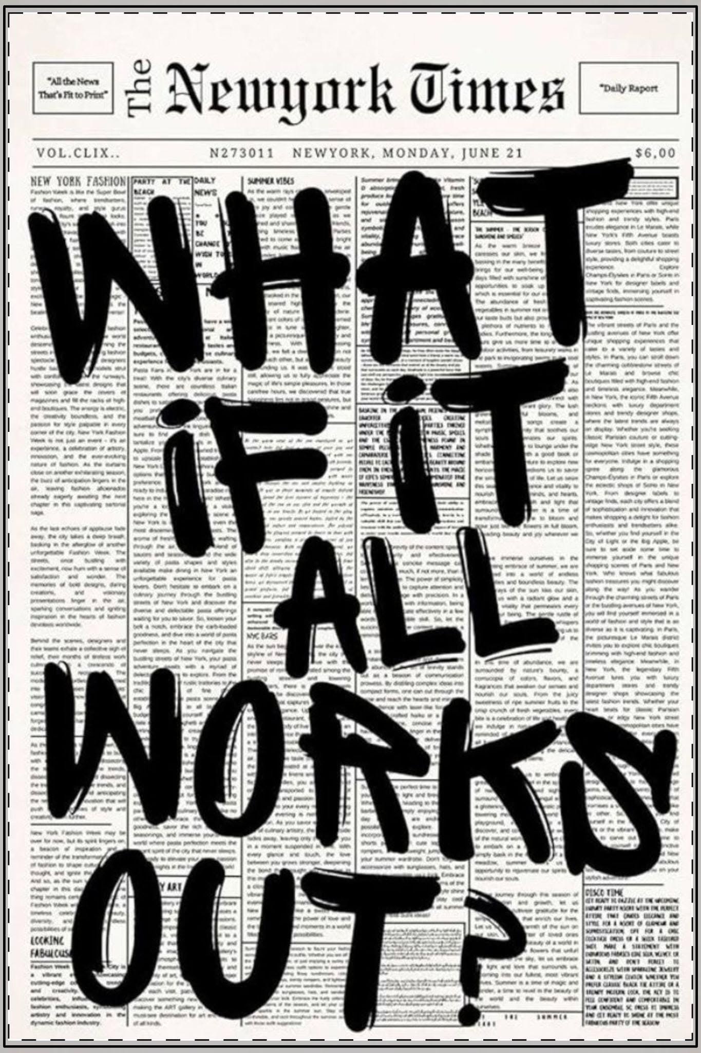 New York Times Styled Motivational Poster