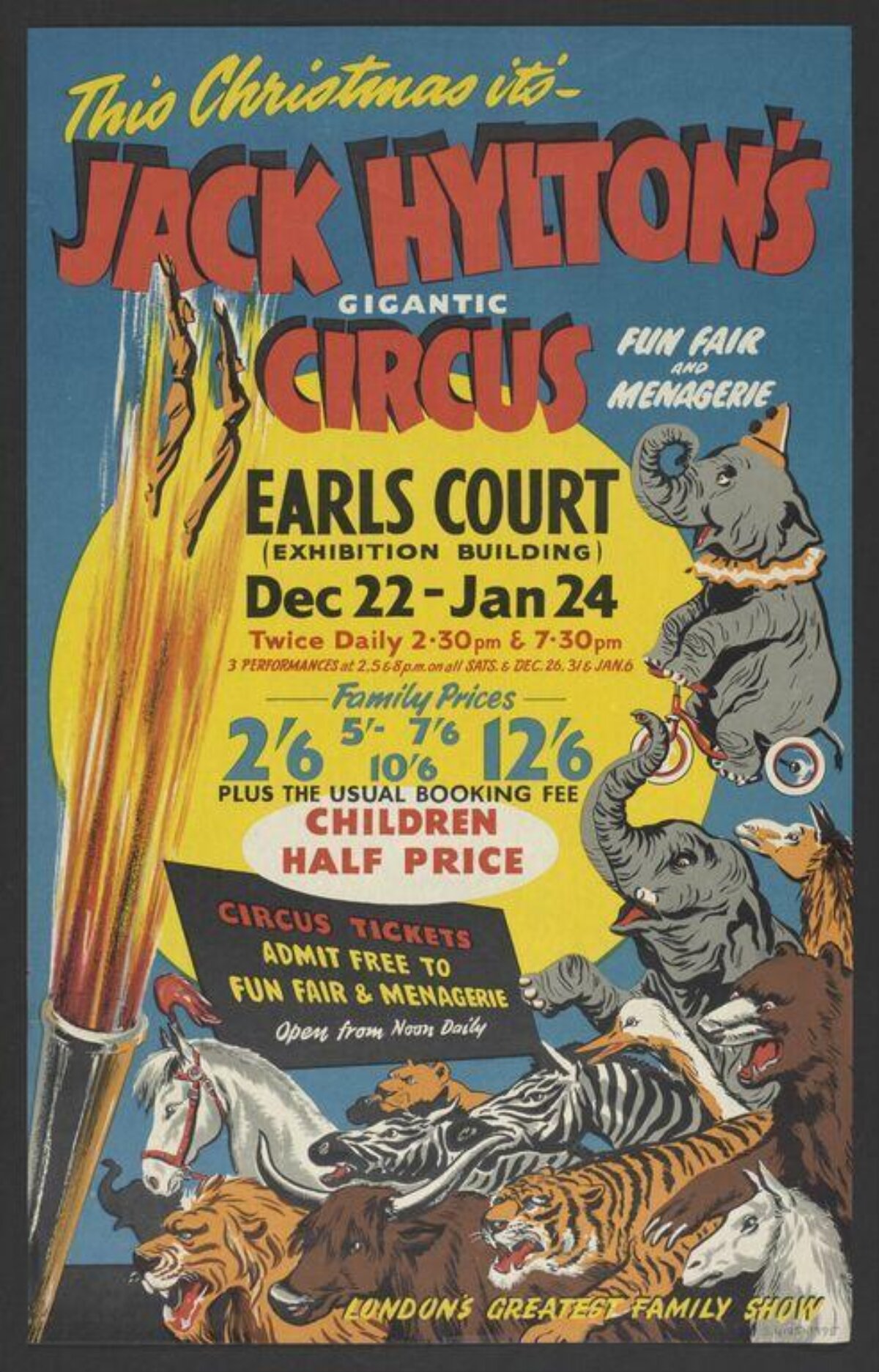 Vintage Jack Hylton's Circus Poster