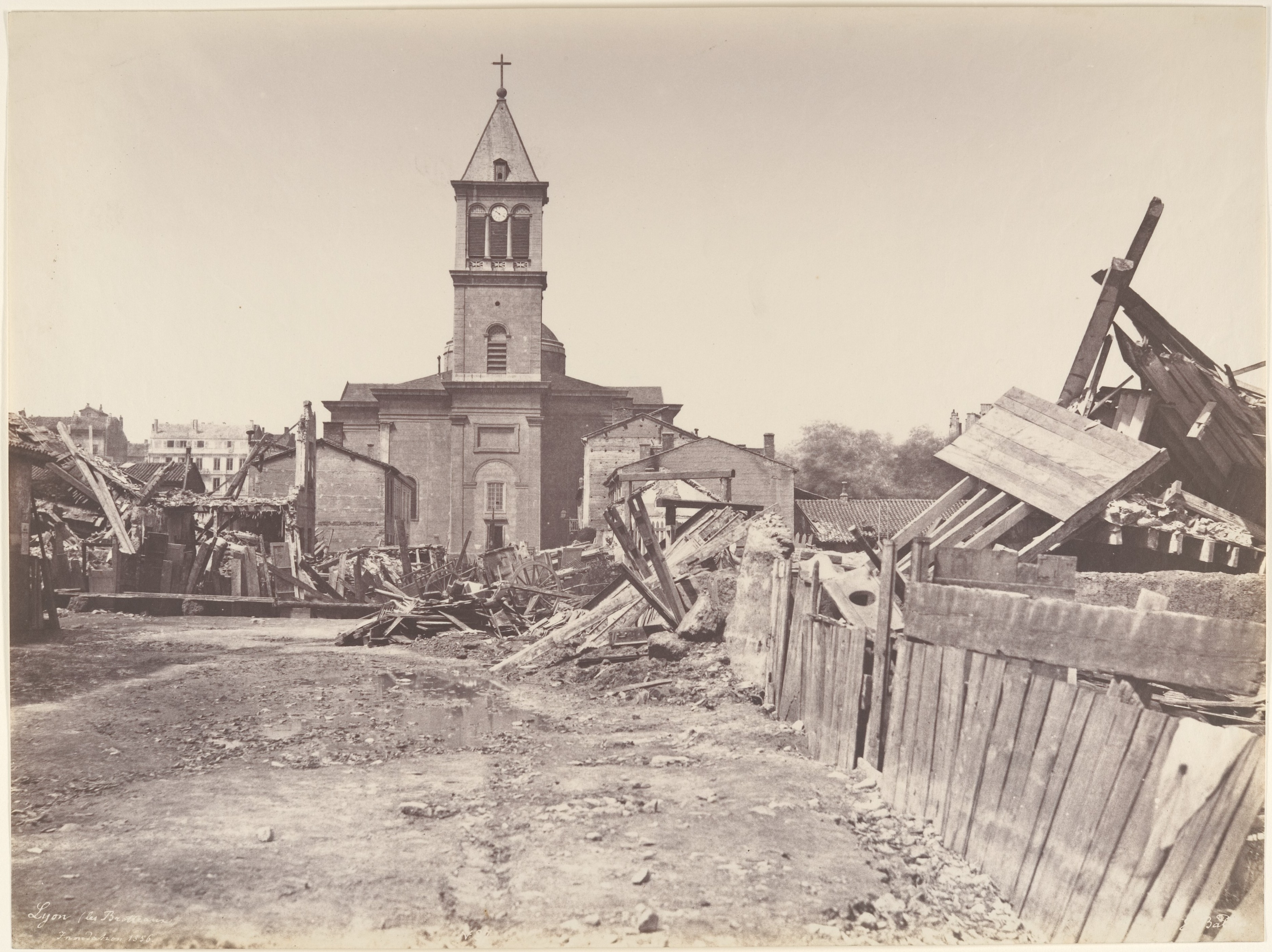 Lyon Church Among Demolition Ruins