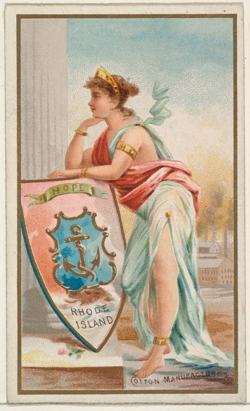 Vintage Rhode Island State Emblem Card