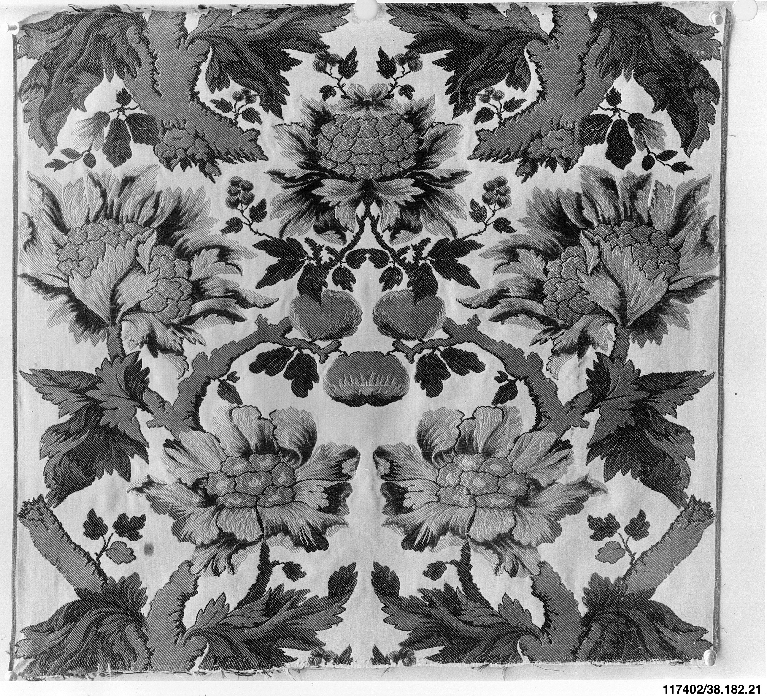 Symmetrical Floral Pattern Textile