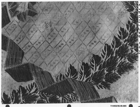 Leaf Pattern Woven Textile Fragment