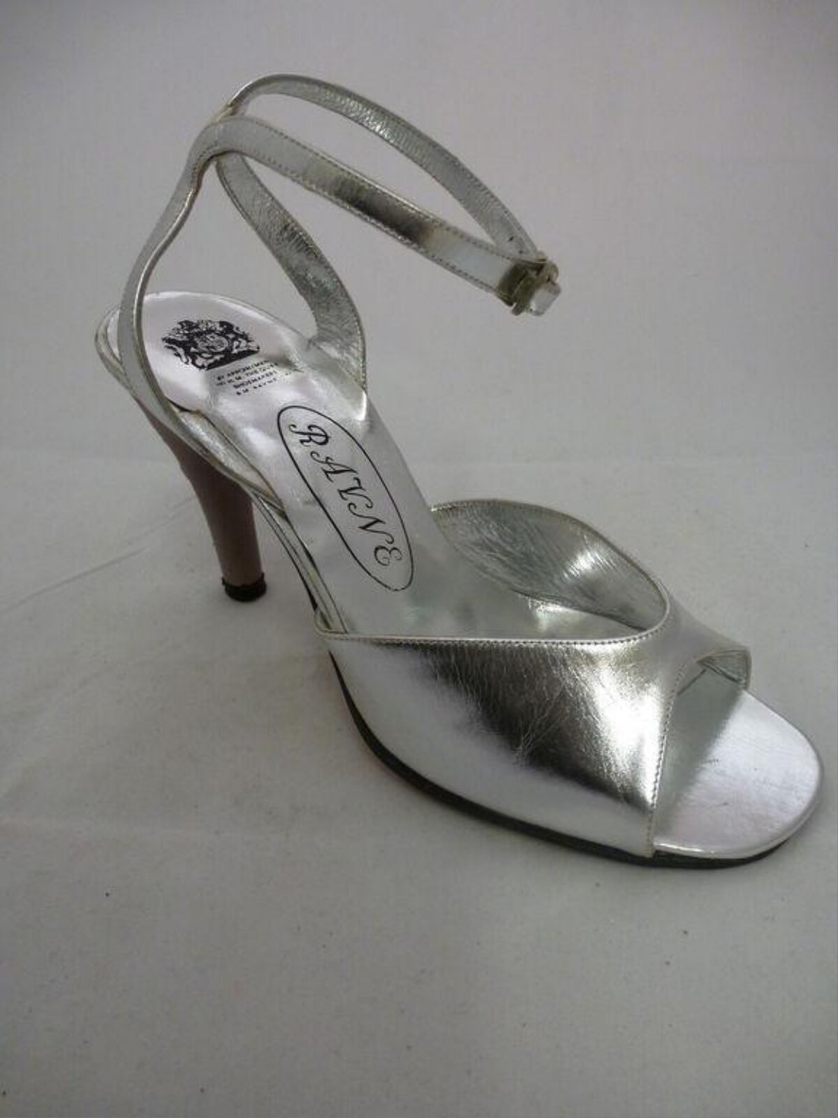 Silver Ankle Strap High Heel Sandal