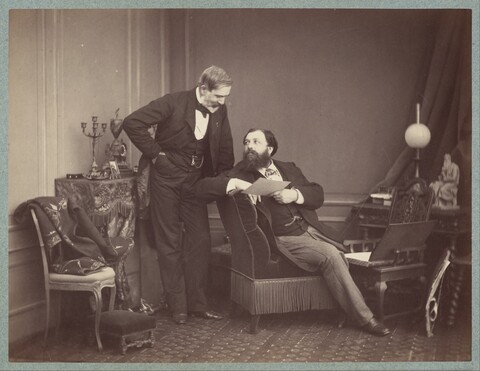 Vintage Portrait of Two Gentlemen