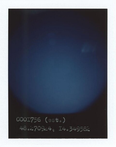 Blue Gradient Photo With Handwritten Coordinates