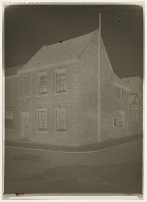 Two-Story Brick House at Street Corner
