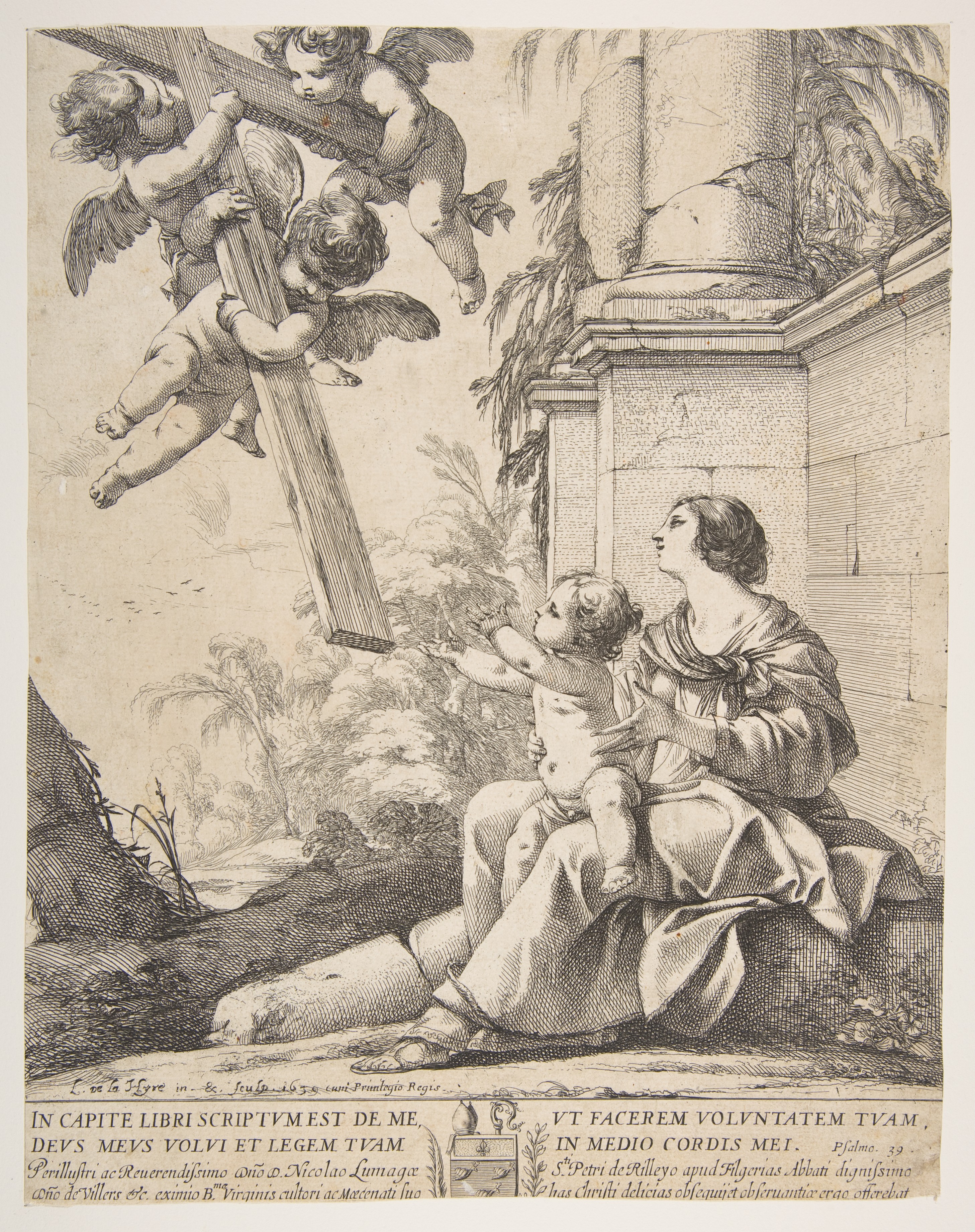 Madonna and Child with Angels and Cross