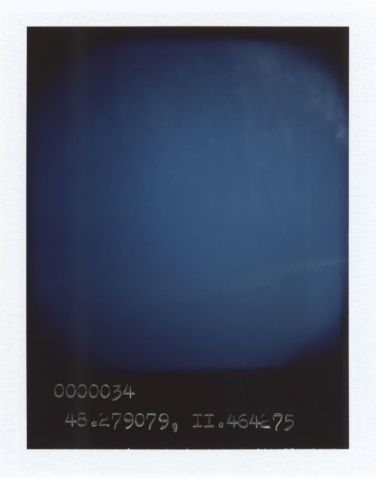 Polaroid Blue Sky With Coordinates