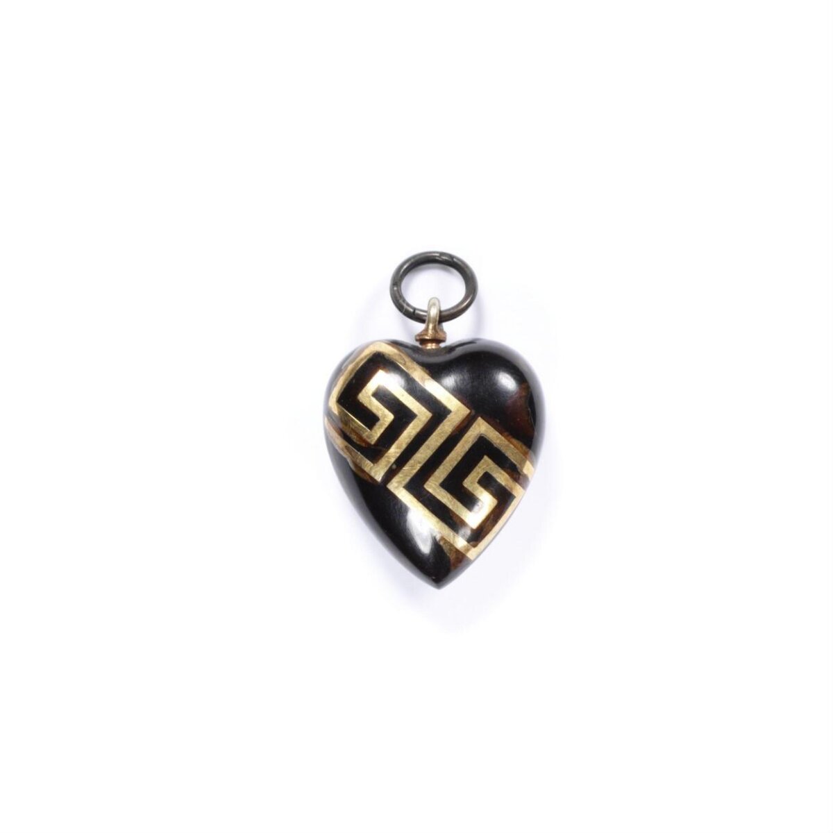 Black and Gold Heart Pendant