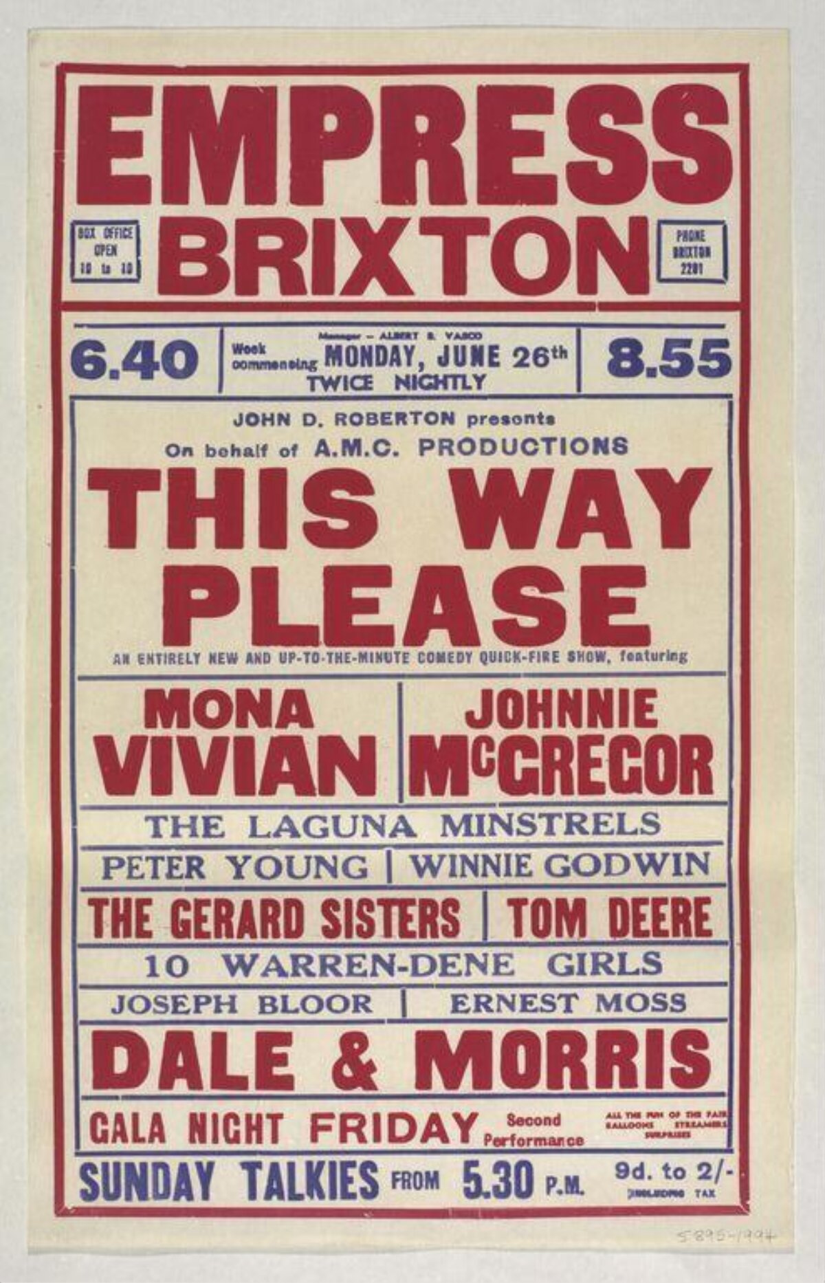 Vintage This Way Please Theatre Poster