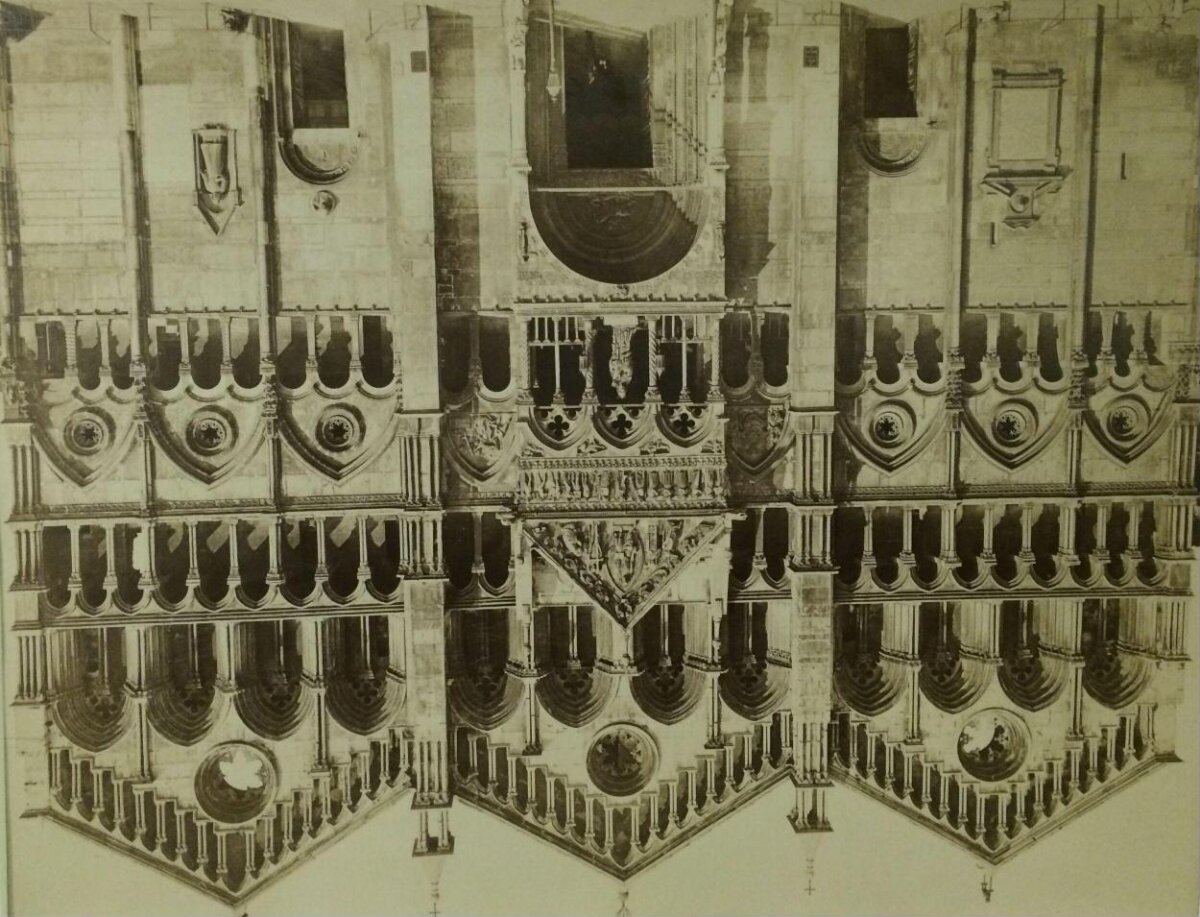 Gothic Cathedral Facade Drawing