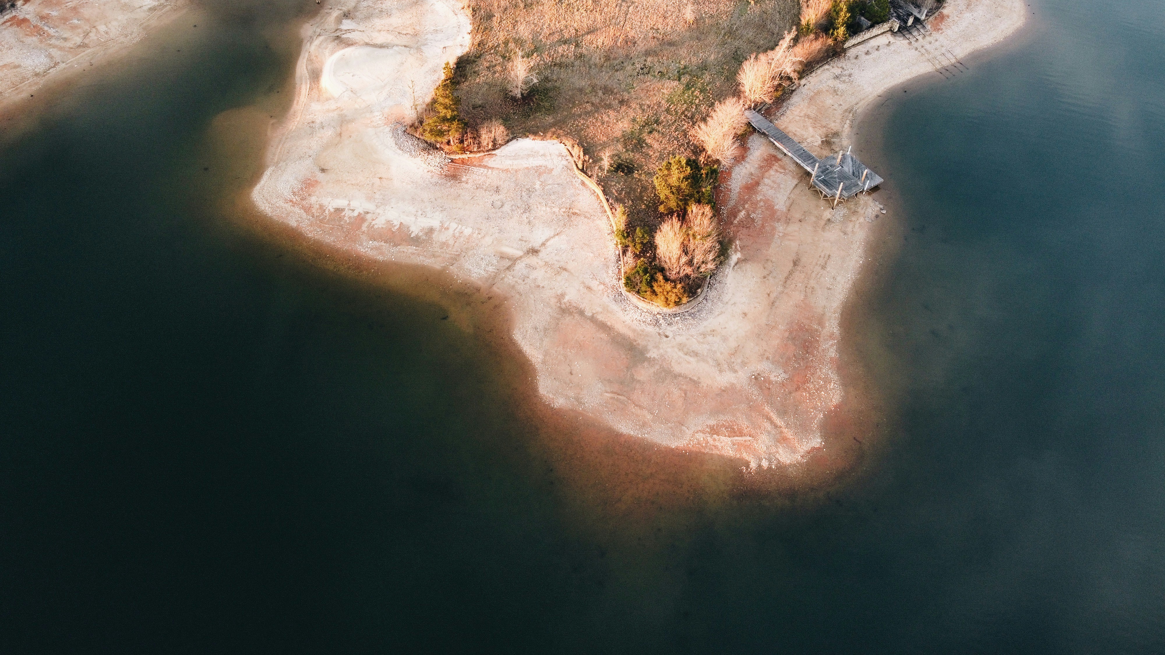 Aerial View of Lake Peninsula