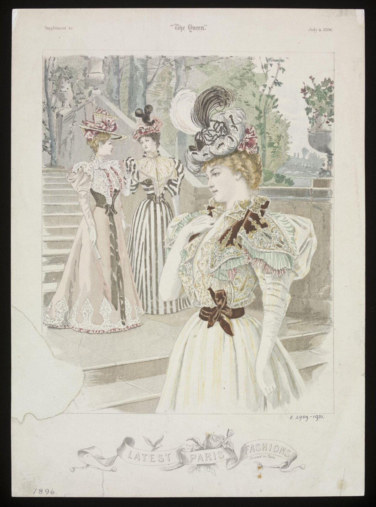 1896 Paris Latest Fashion Illustration