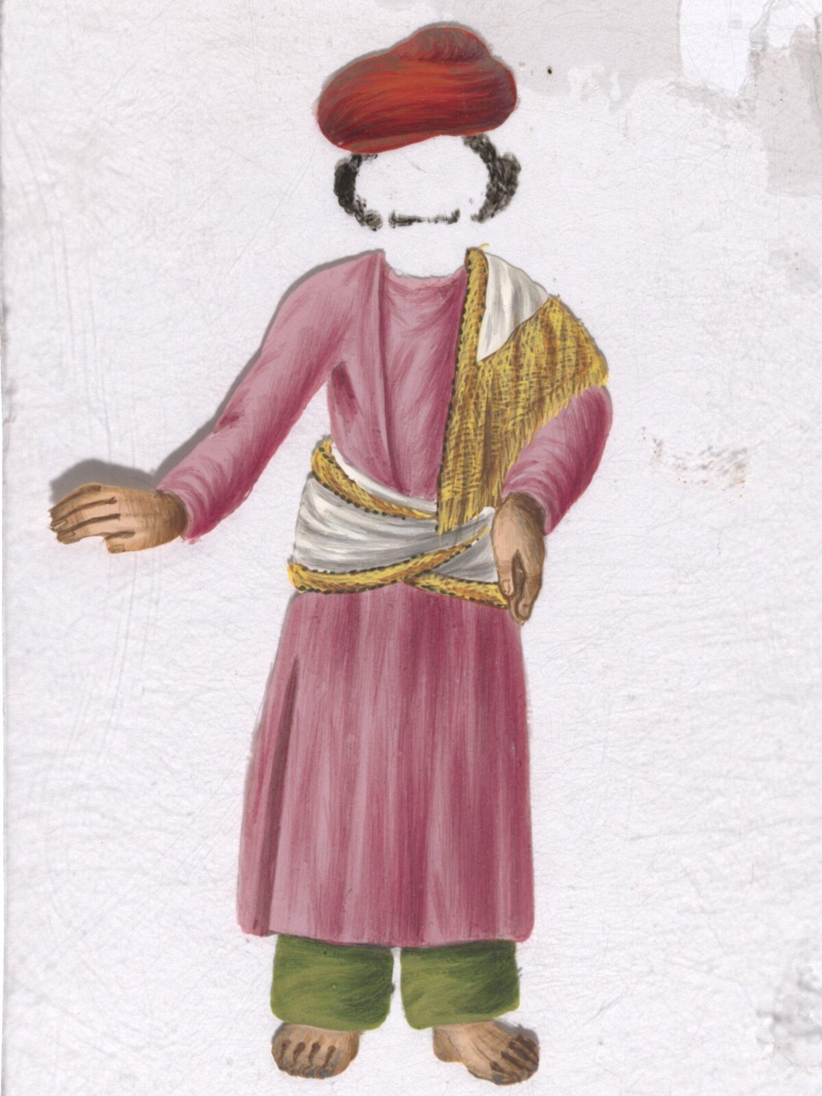Hand-painted Cutout of Traditional Male Attire