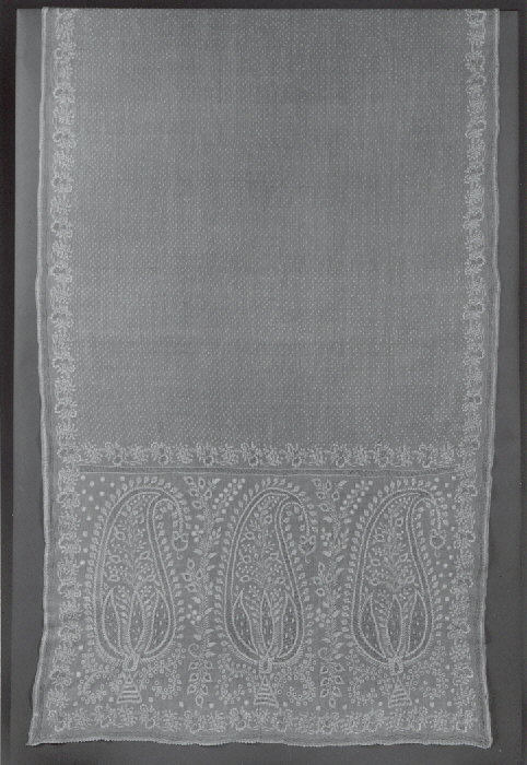 Embroidered Paisley Textile Scarf
