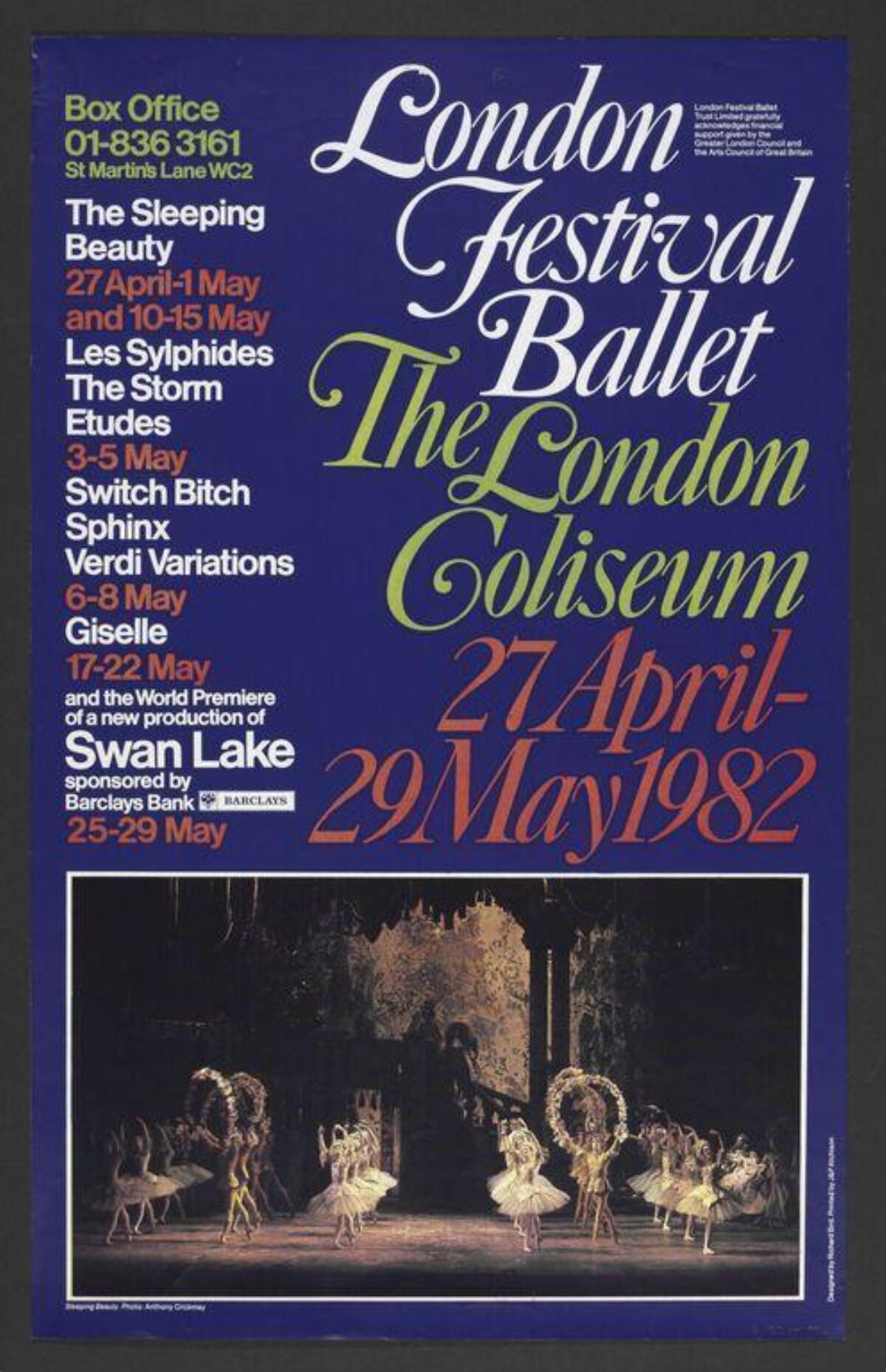 1982 London Festival Ballet Poster