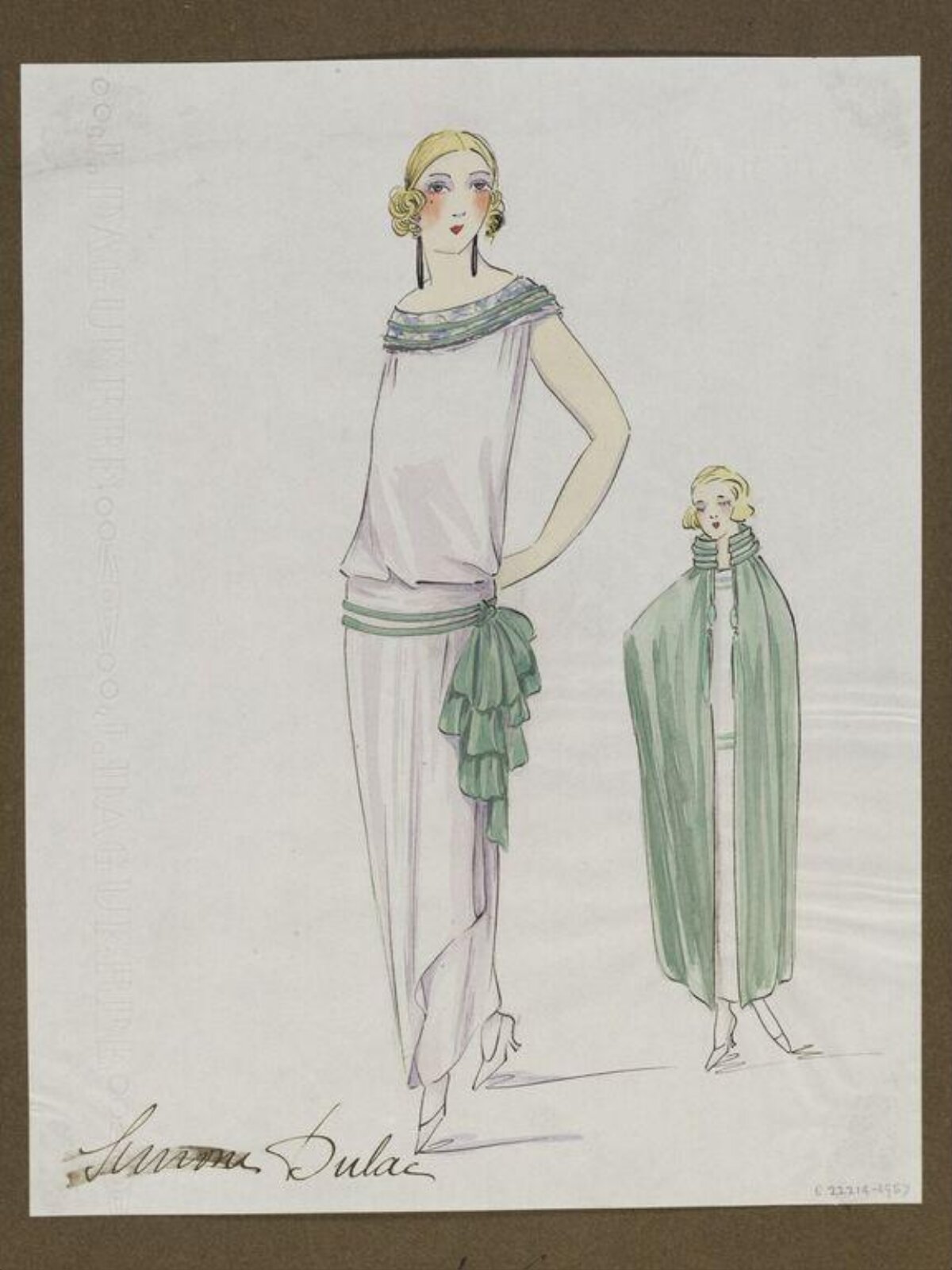 Vintage Women's Fashion Design Sketch