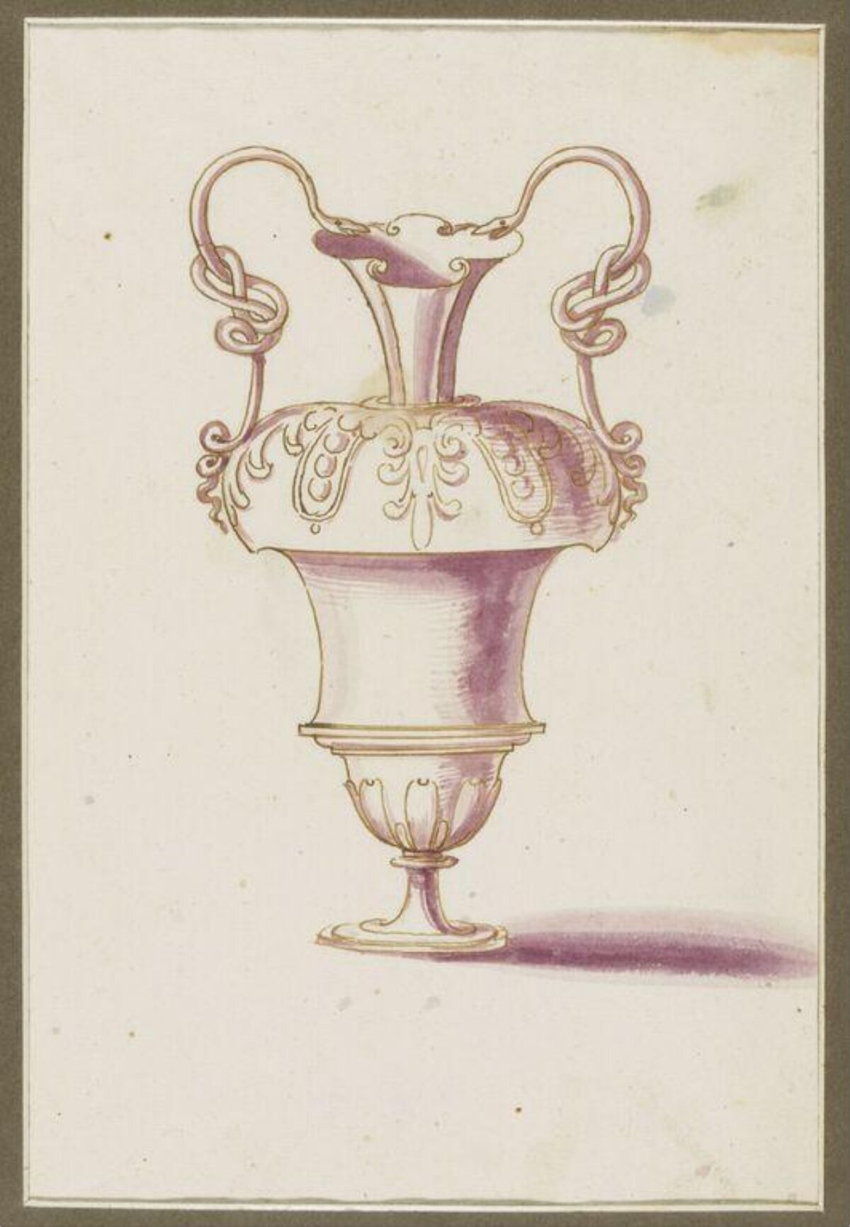 Watercolor Sketch of Decorative Vase