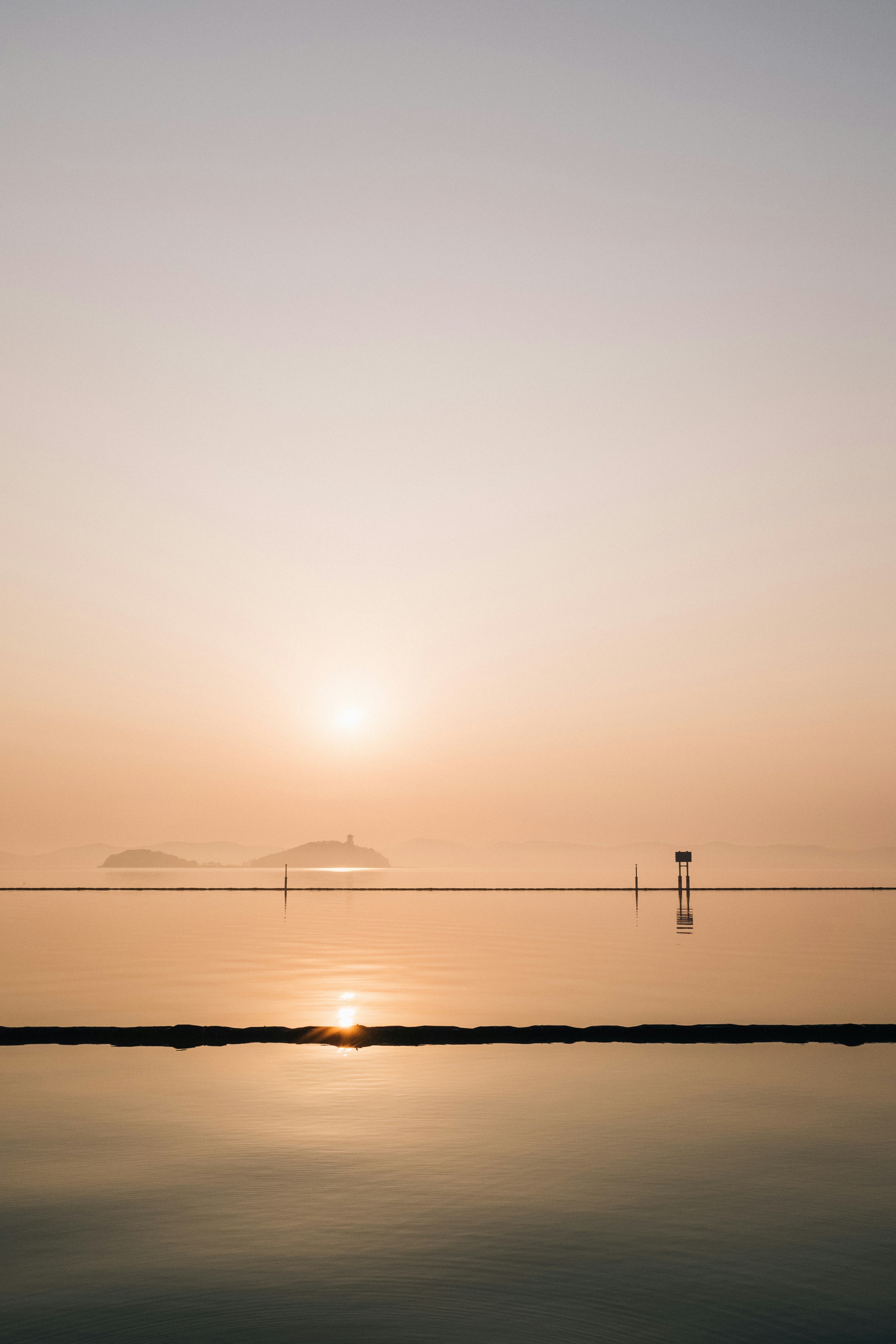Calm Lake Sunset View