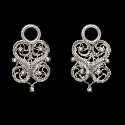 Pair of Silver Filigree Earrings