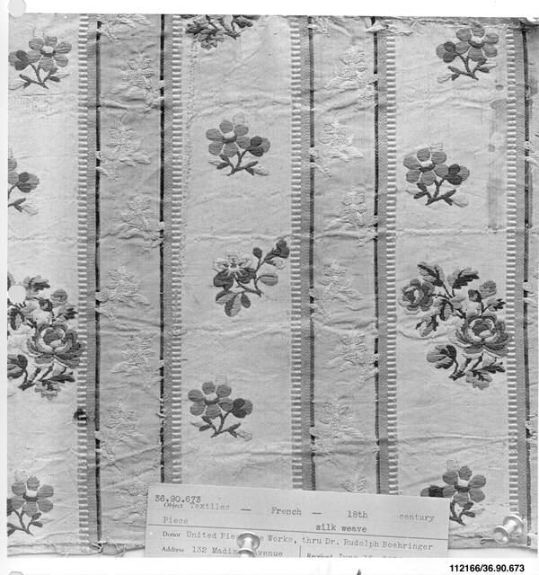 18th Century French Silk Textile Sample