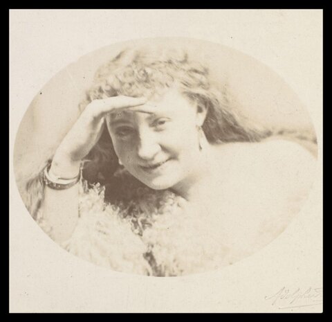 Vintage Portrait of a Smiling Woman