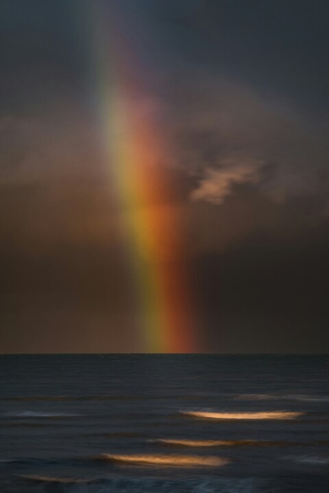 Rainbow Over the Sea