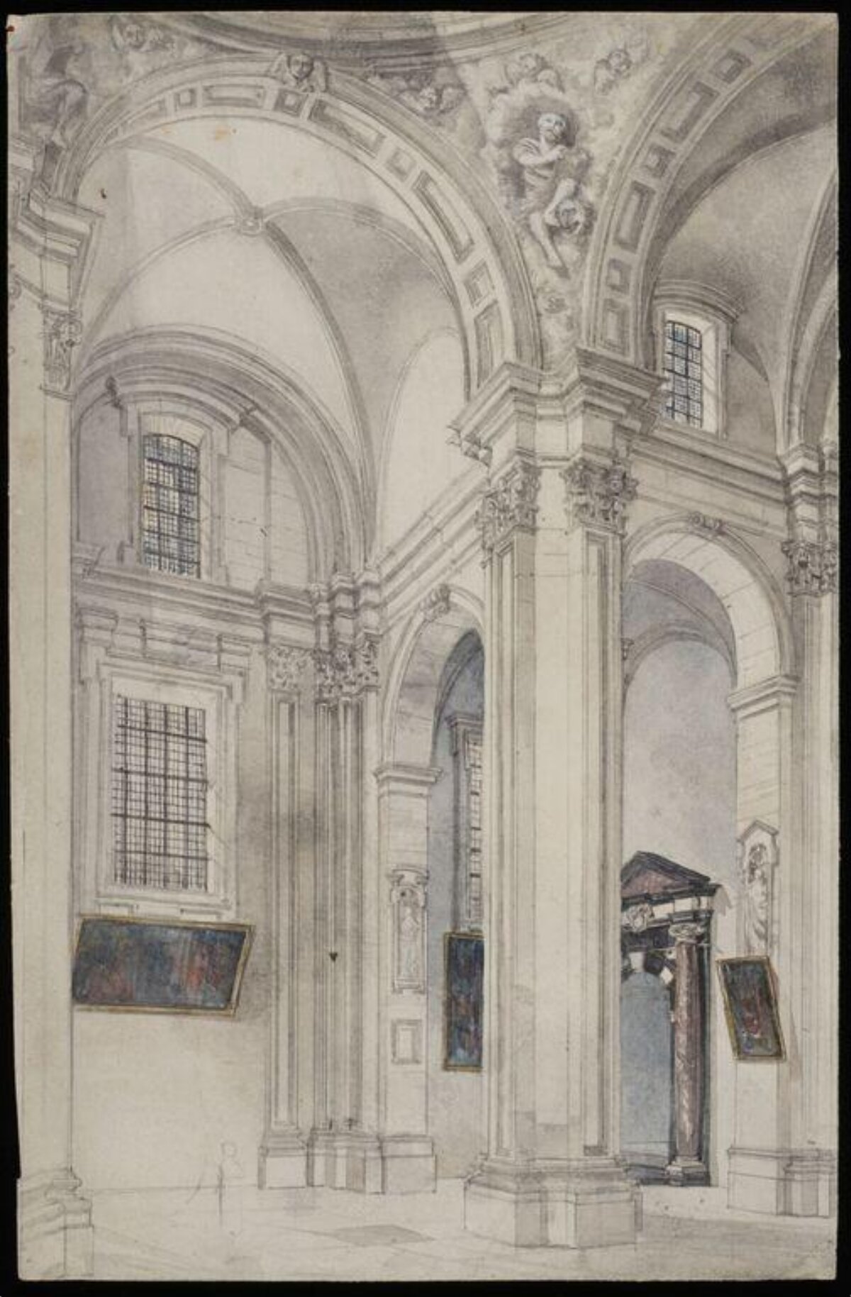 Church Interior Architectural Sketch