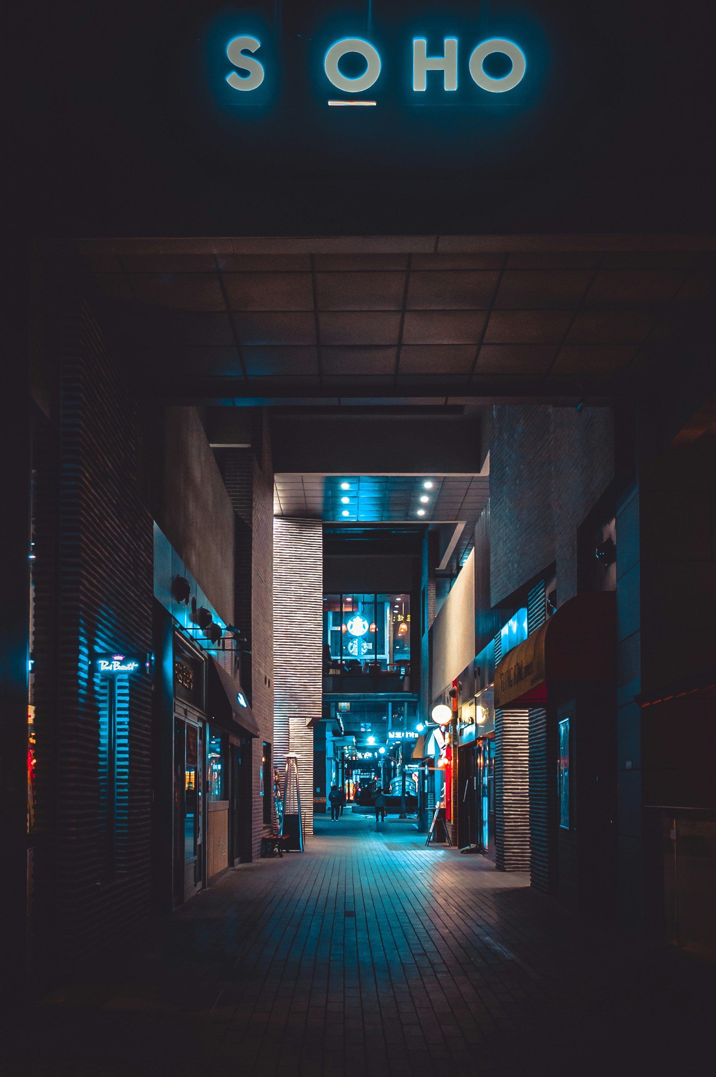 Soho Alley Night Scene