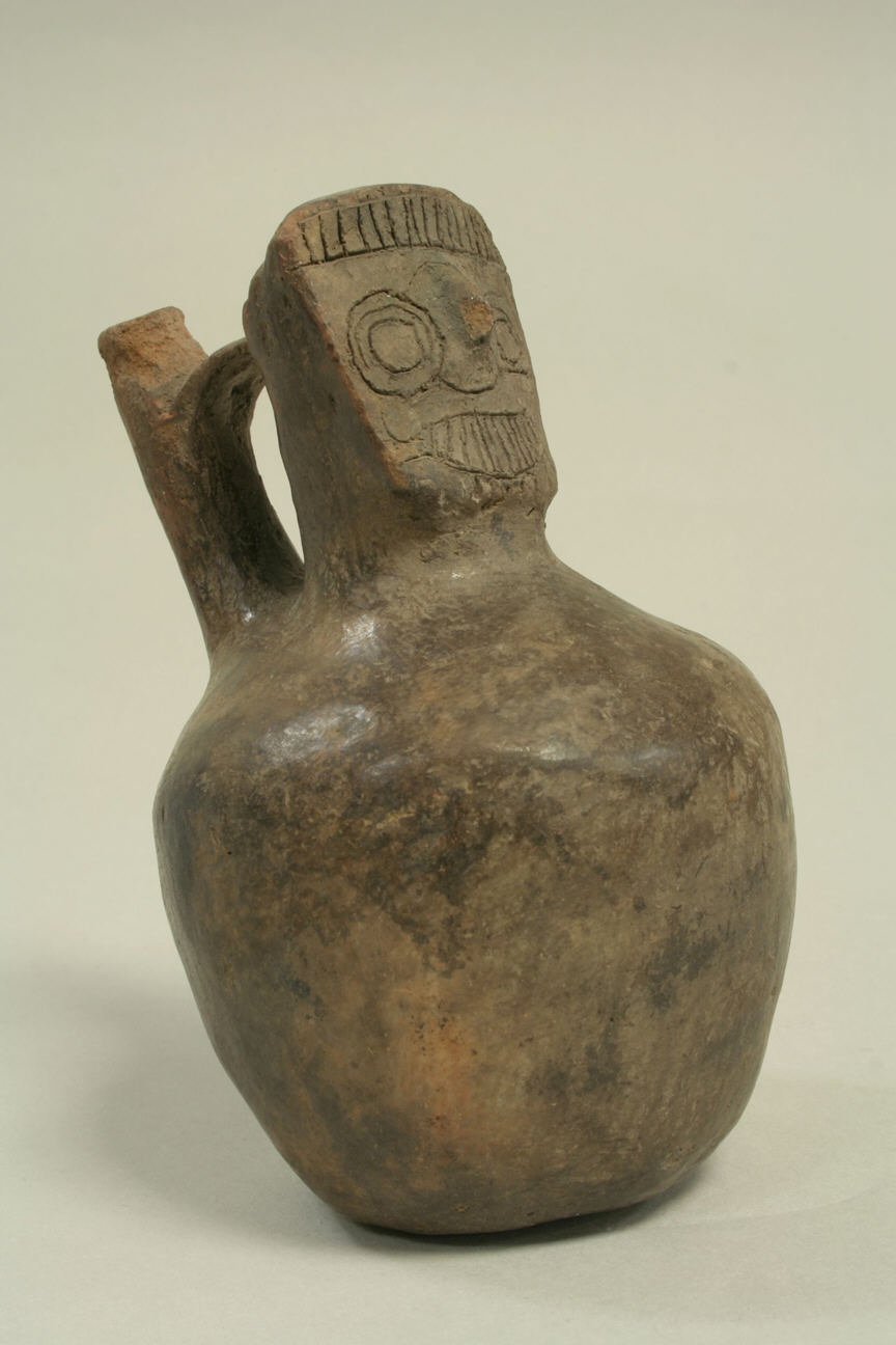 Ancient Human Head-shaped Pottery Jug
