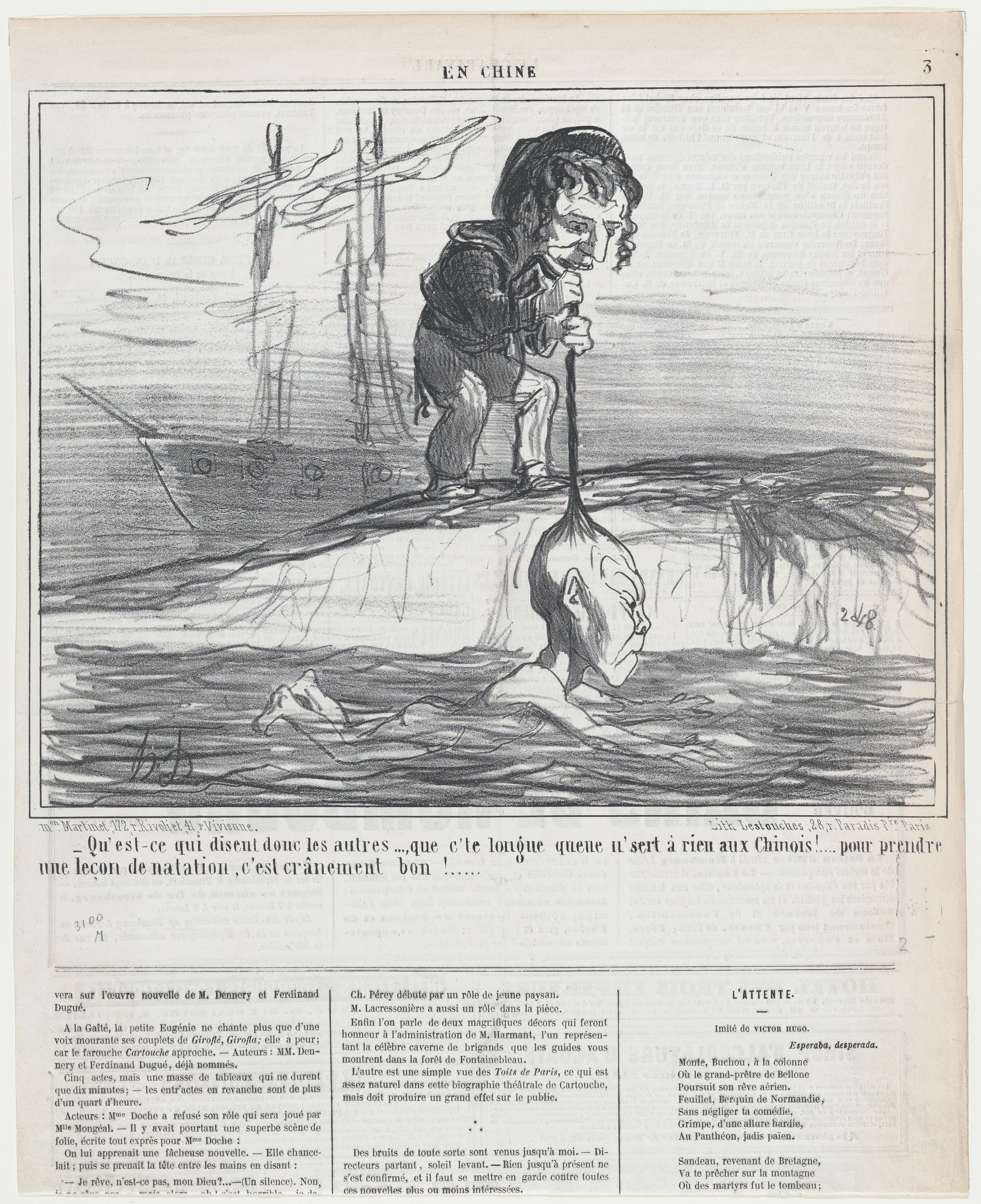 19th Century French China Caricature