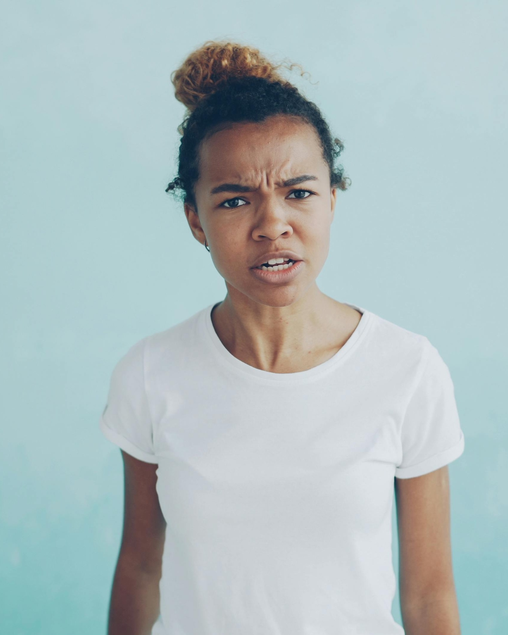 Confused Young Woman Portrait