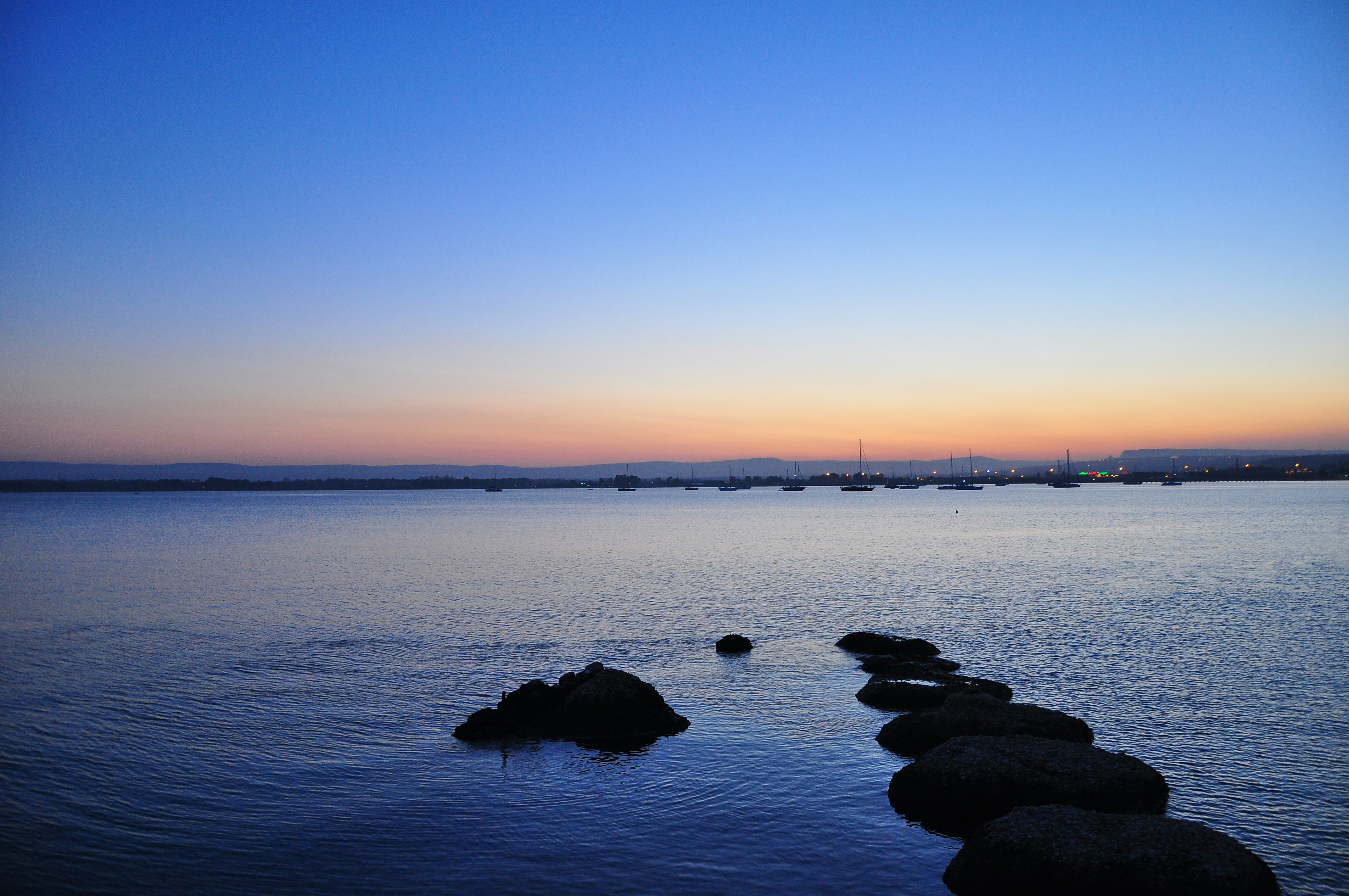 Dusk Calm Lake View