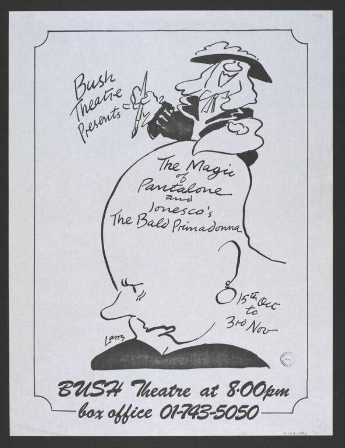 Bush Theatre Play Performance Poster