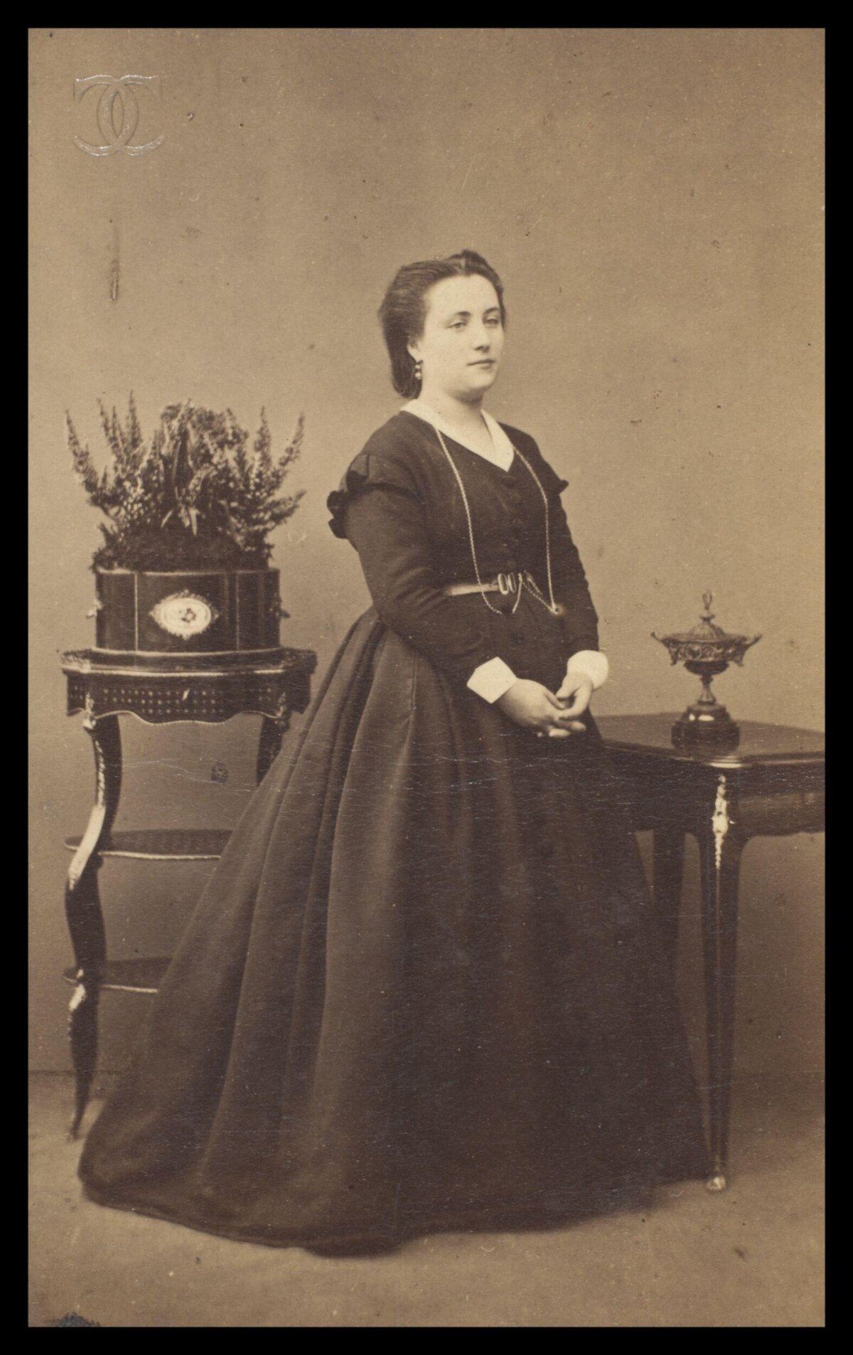 Vintage Studio Portrait of 19th Century Woman