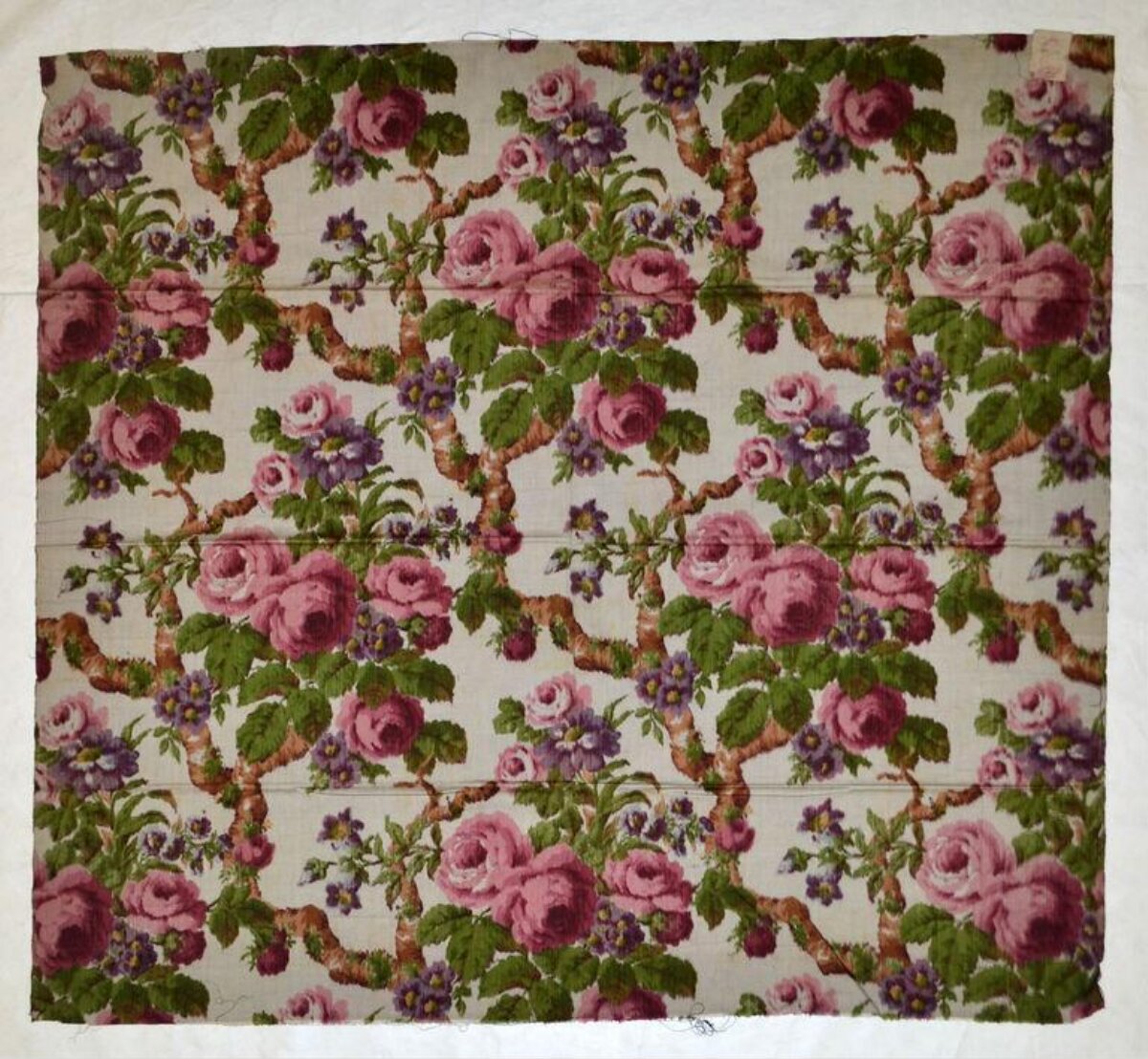 Vintage Rose Pattern Fabric Sample