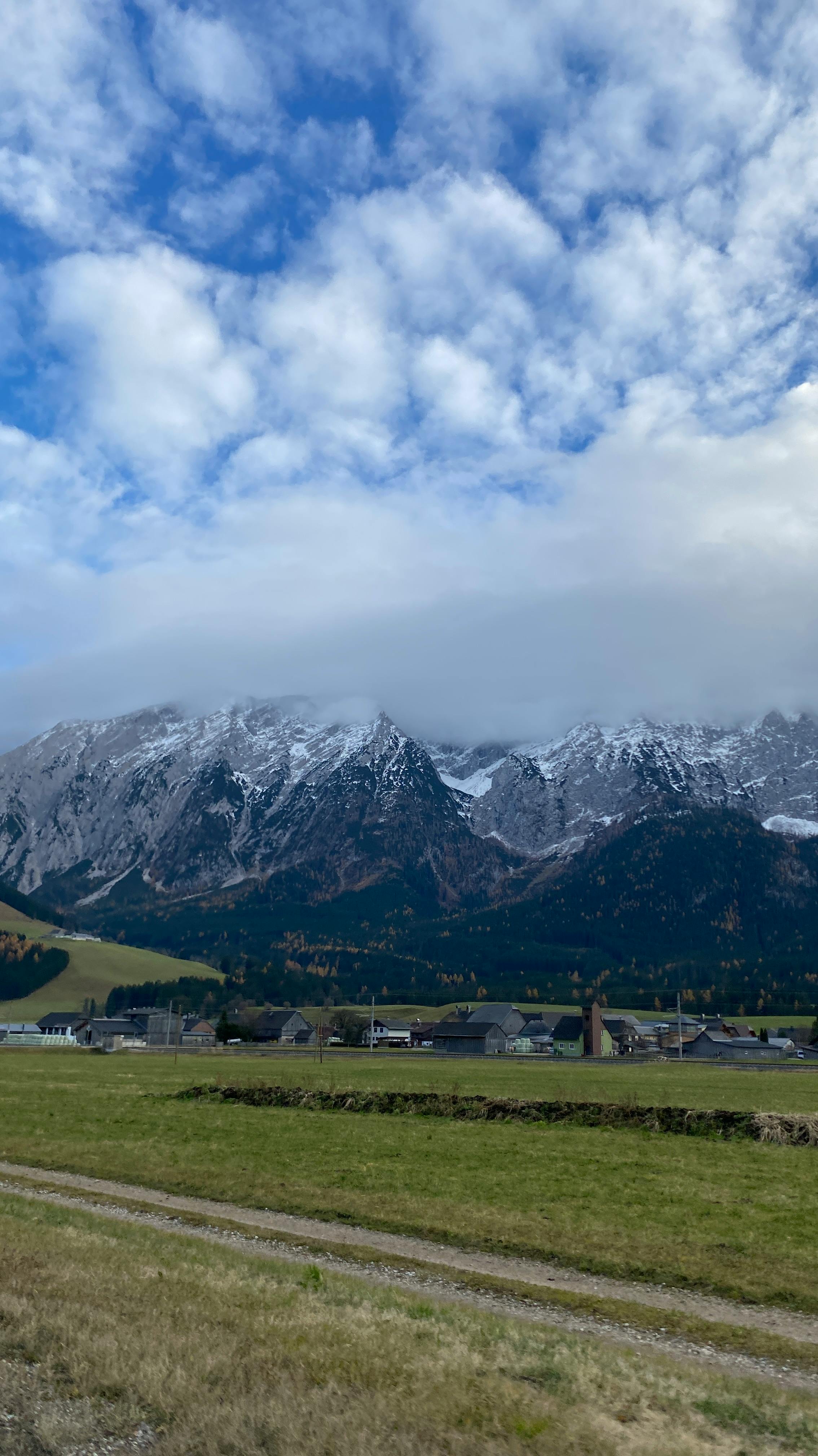 Alpine Village and Snowy Mountains