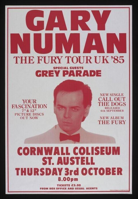 Gary Numan 1985 UK Tour Concert Poster
