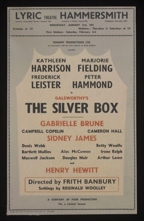 1951 The Silver Box Theatre Poster