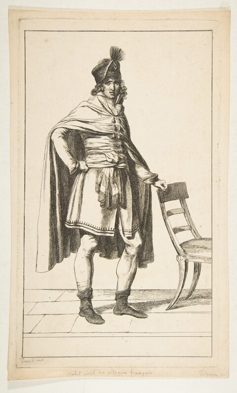 Etching of French Citizen's Civil Costume