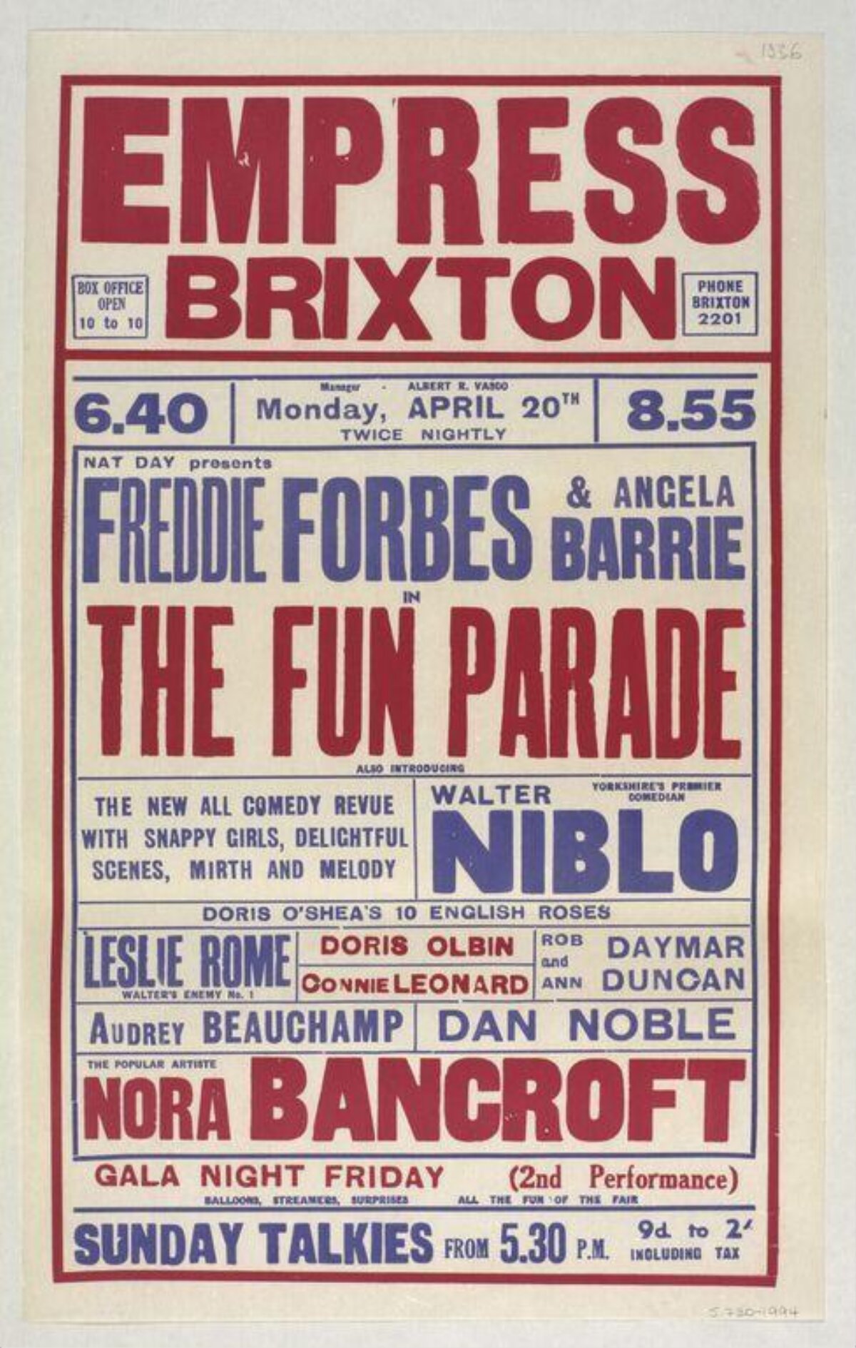 Empress Brixton Vintage Theatre Poster