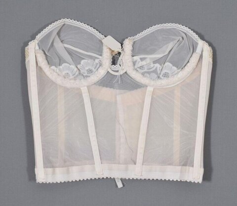 Vintage Sheer Lace Strapless Corset