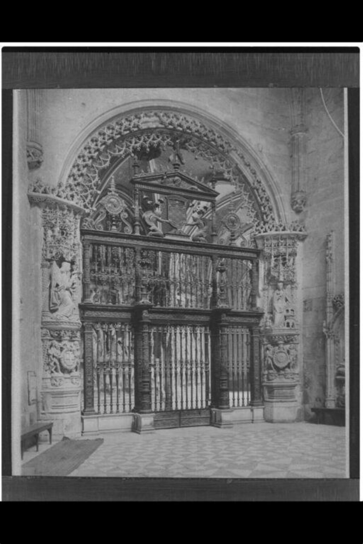 Ornate Chapel Screen Inside Historic Church