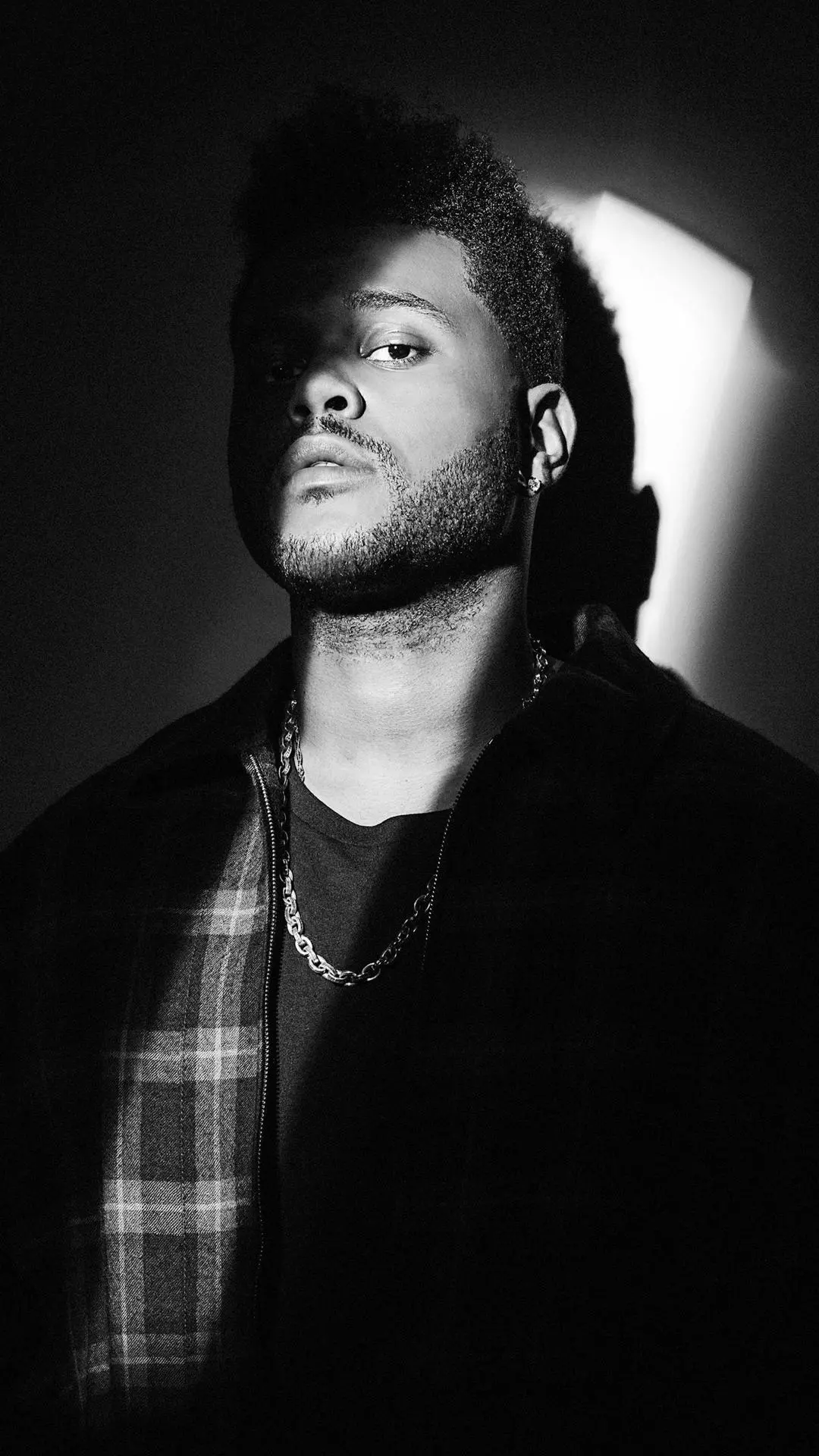 Black and White Portrait of The Weeknd