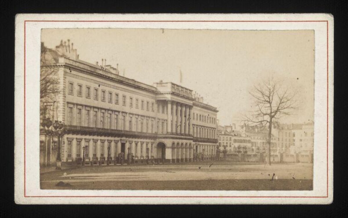 Vintage Neoclassical Building Street View
