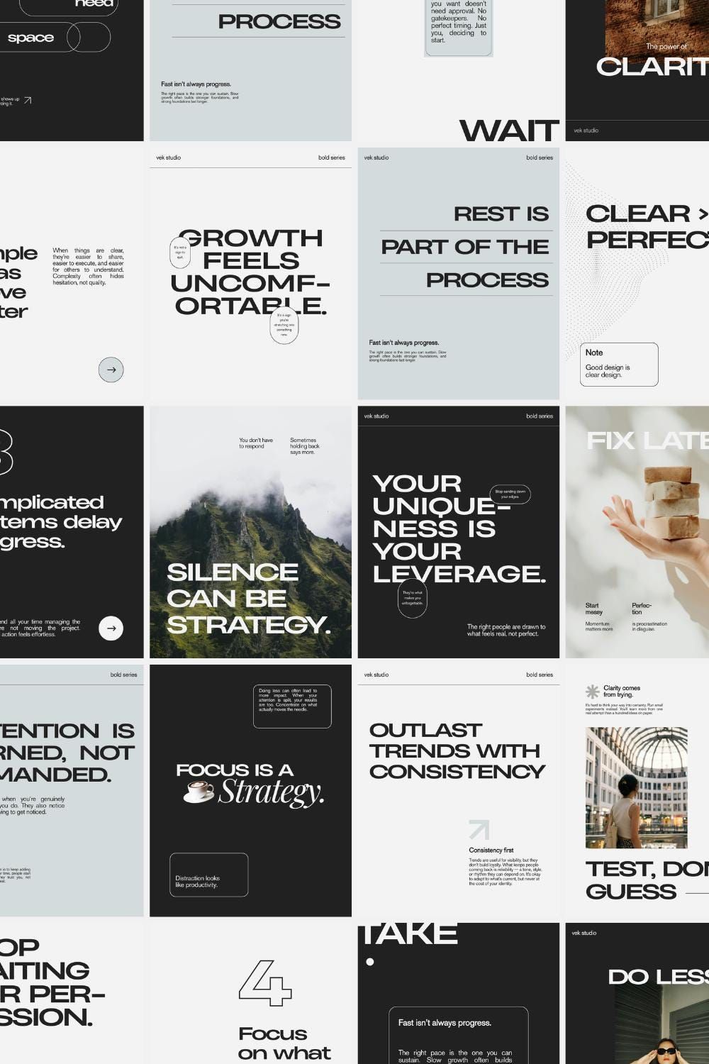 Minimalist Typography Poster Grid