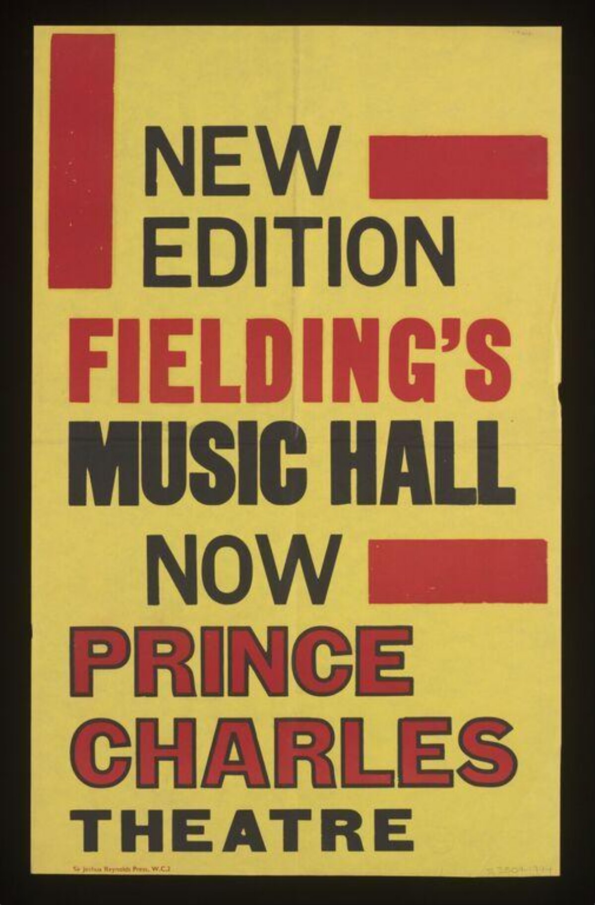 Vintage Fielding's Music Hall Theatre Poster