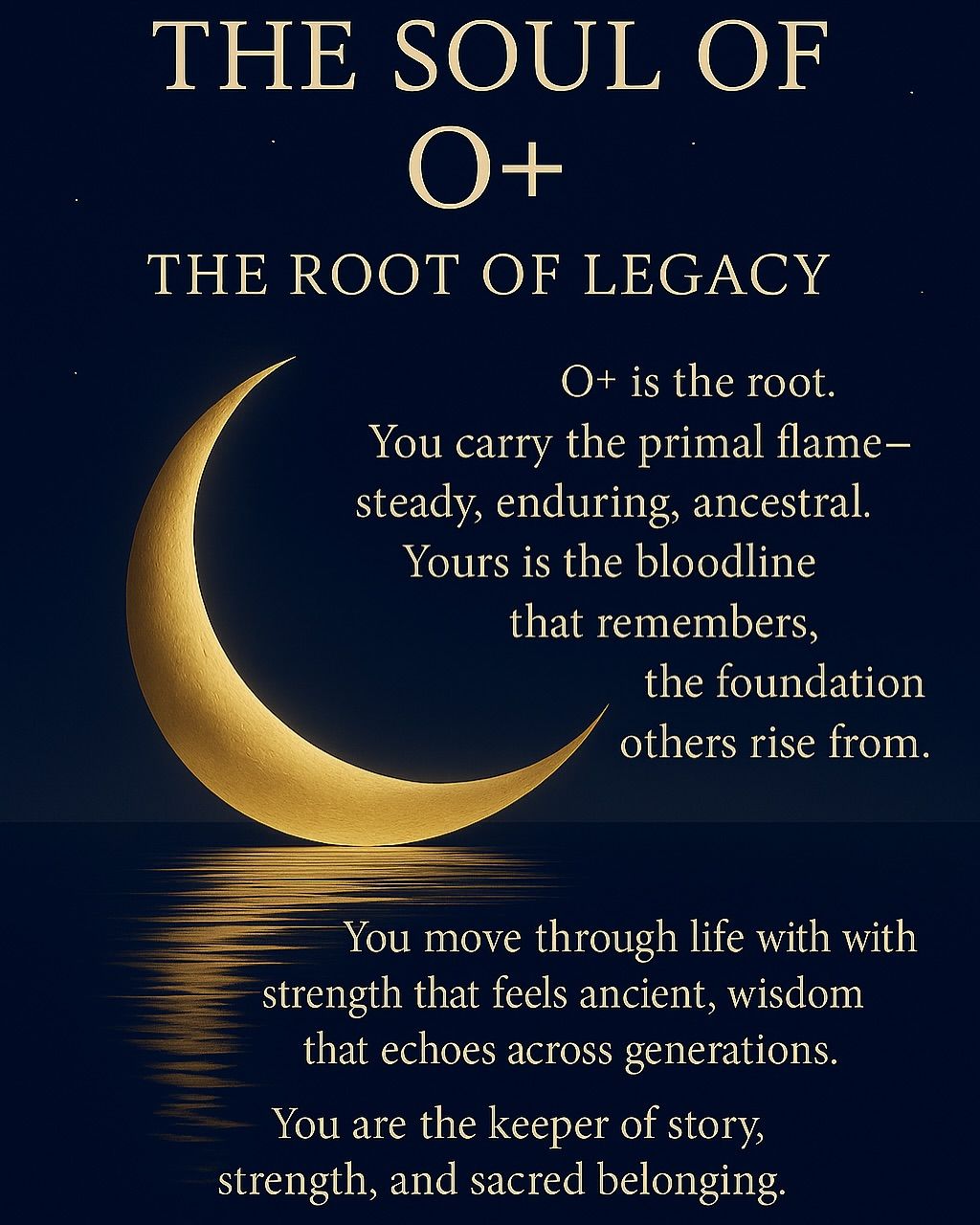 The Soul of O+ Blood Type