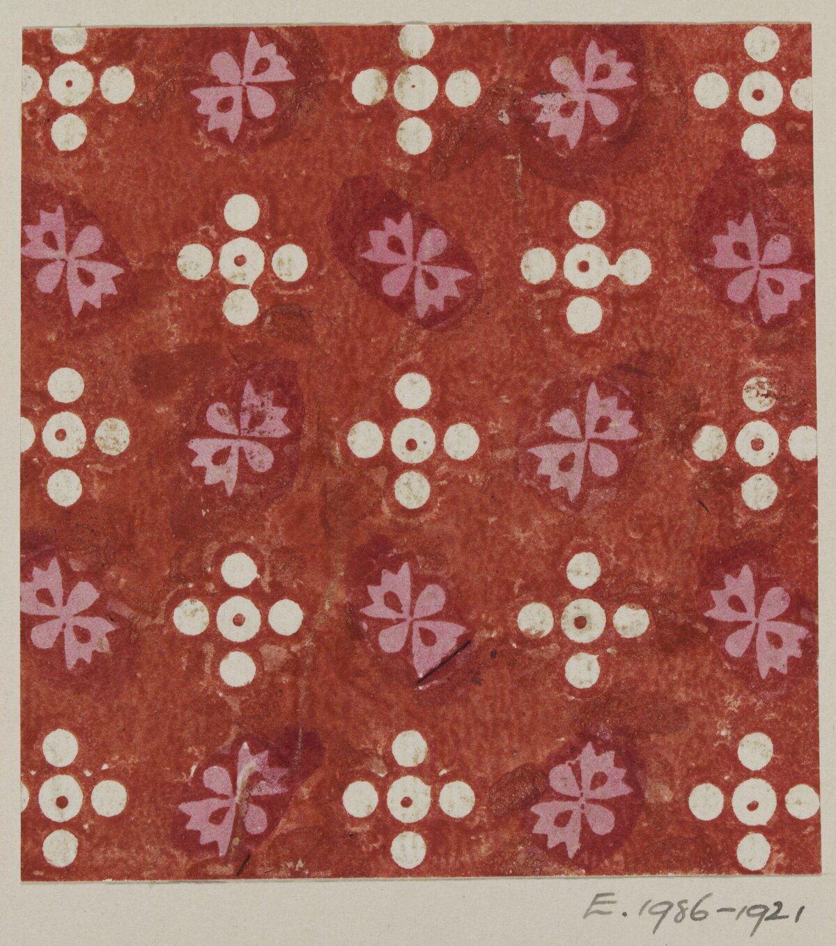 Vintage Red Floral Pattern Sample